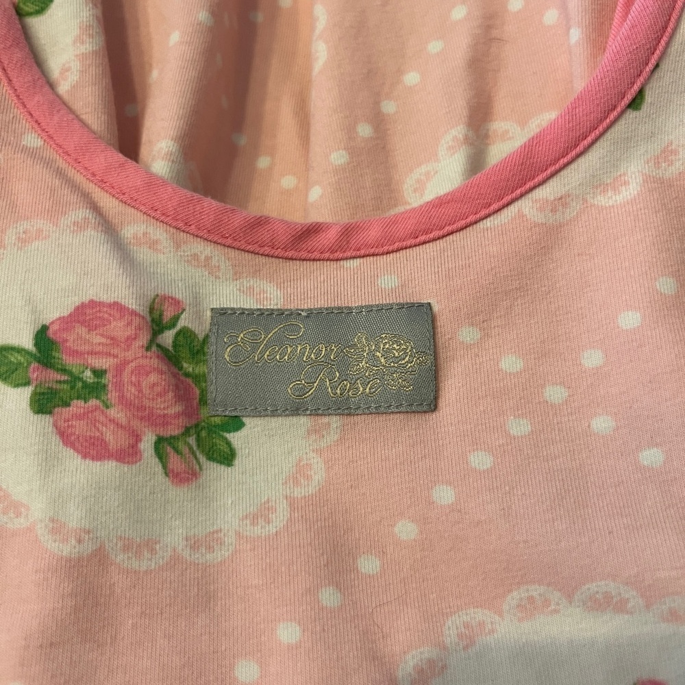 Eleanor Rose Louise Dress Pink Lace & Rose Print Jersey Size 7-8 Floral - Picture 8 of 8